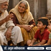 दादा-दादी बच्चों को जीवन के सबक सिखाते हुए, पीढ़ियों के बीच सीखने का भाव दर्शाता दृश्य।दादा-दादी बच्चों को जीवन के सबक सिखाते हुए, पीढ़ियों के बीच सीखने का भाव दर्शाता दृश्य।