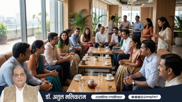 गरमा-गरम चाय पर बातचीत करते लोग, भरोसे और मजबूत संबंधों का प्रतीक