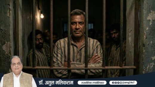 भारतीय जेल में अपराधी मानसिकता और खौफ को दर्शाता दृश्य