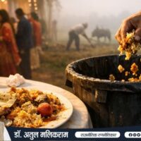 शादी समारोह में प्लेट में छोड़ा गया खाना और पास में डस्टबिन, भारत में भोजन की बर्बादी को दर्शाता दृश्य