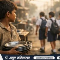 ढाबे पर काम करता गरीब भारतीय बच्चा जो स्कूल जाने की उम्र में श्रम कर रहा है