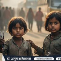 बस स्टैंड पर पेन बेचता गरीब भारतीय बच्चा