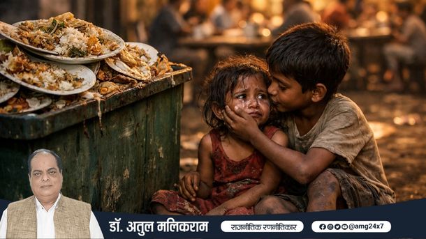 डस्टबिन बनाम भूखे बच्चे – भारत की कड़वी सच्चाई