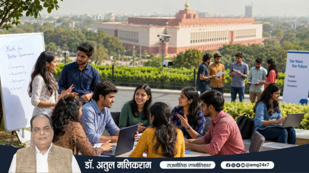 भारतीय युवा राजनीति और लोकतंत्र में सक्रिय भागीदारी करते हुए