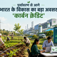 भारत में कार्बन क्रेडिट और ग्रीन विकास को दर्शाती तस्वीर