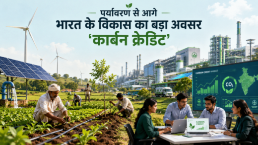 भारत में कार्बन क्रेडिट और ग्रीन विकास को दर्शाती तस्वीर