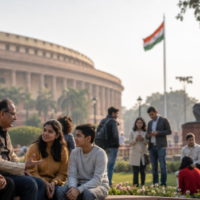 77वें गणतंत्र दिवस के बाद संविधान और नागरिक जिम्मेदारी पर चिंतन दर्शाती तस्वीर