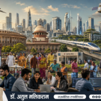2047 तक विकसित और विश्वगुरु भारत की कल्पना दर्शाती तस्वीर