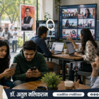 जेन-ज़ी युवाओं और डिजिटल राजनीति को दर्शाती तस्वीर