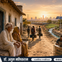 बुंदेलखंड में पलायन और खाली होते गाँवों को दर्शाती तस्वीर